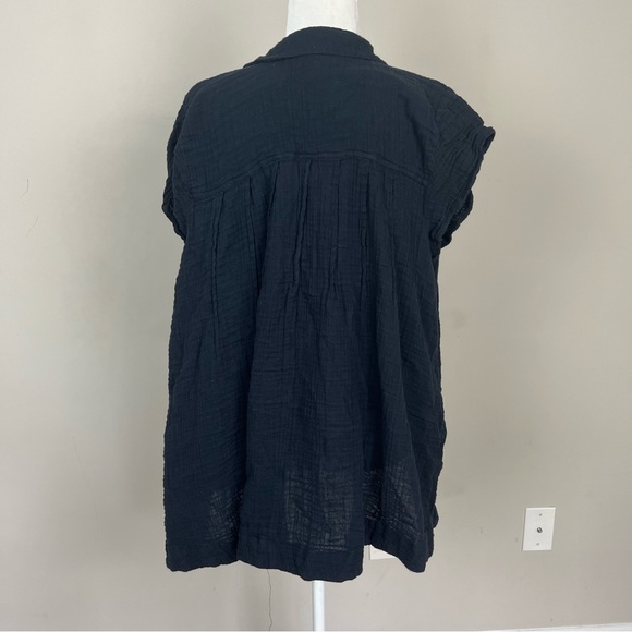 FREE PEOPLE NOT SO BASIC SHIRTDRESS BUTTON UP TUNIC IN BLACK SIZE XS - Picture 10 of 12